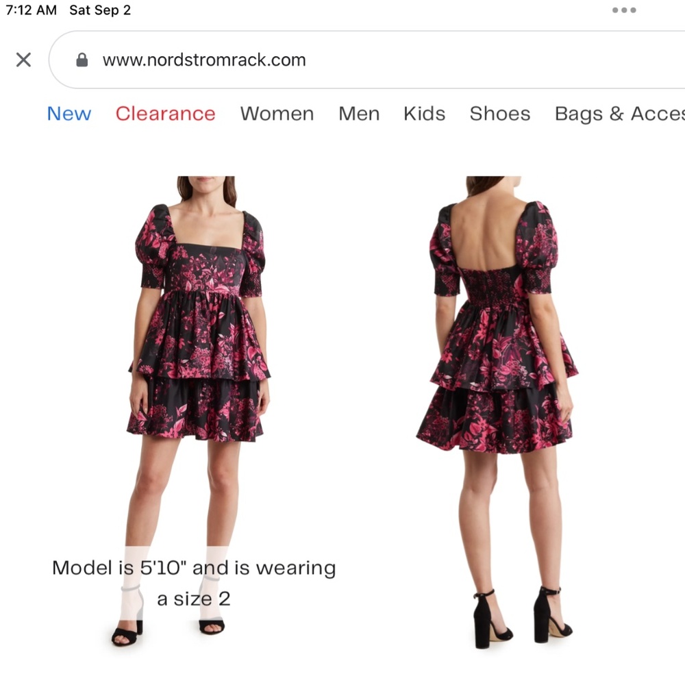 Alice and Olivia empire mini dress